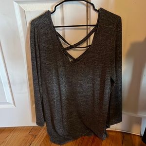 Gray cross cross back